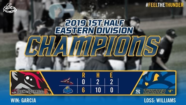 Trenton Thunder Clinch First-Half Eastern Division title