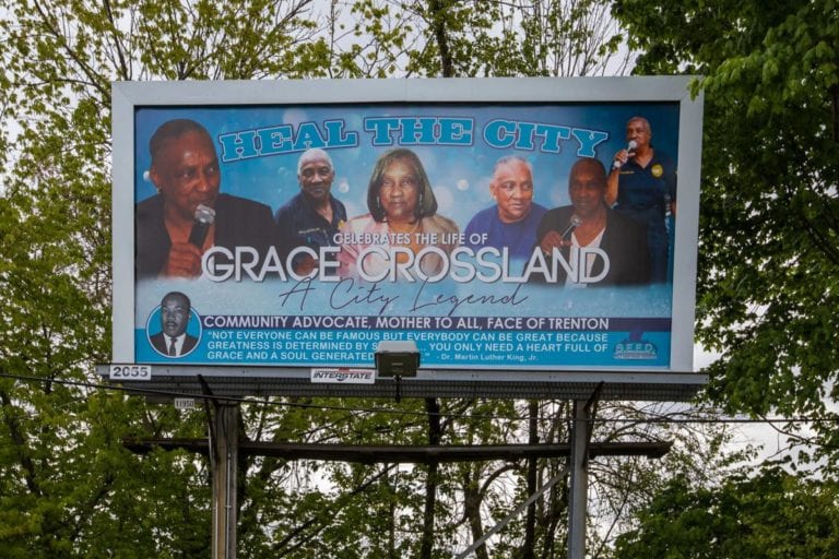 Trenton Honors the Passing of Grace Crossland with Large Billboard Memorial
