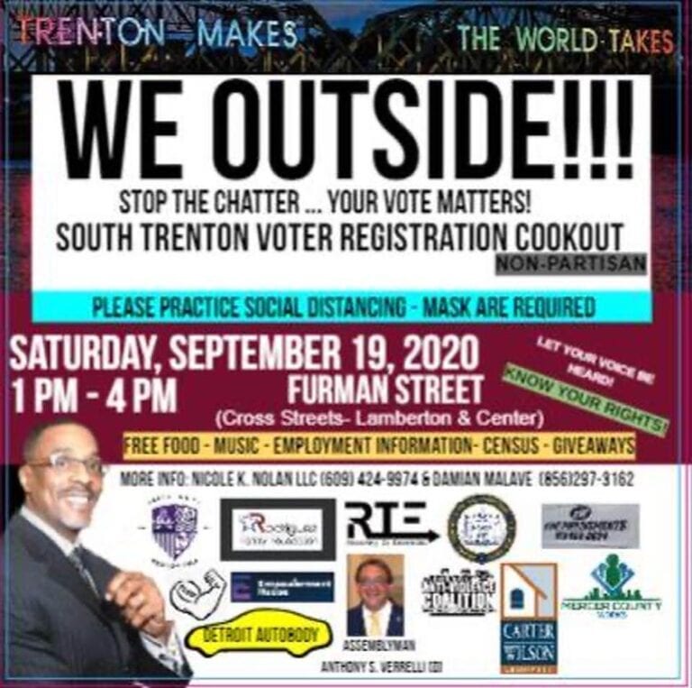 We Outside: Voter Registration Cookout in South Trenton