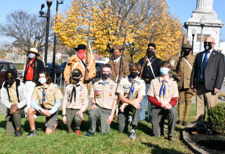 New Flag Hoisted at the Trenton Battle Monument
