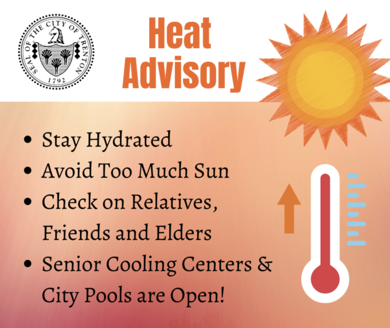 Trenton Cooling Centers and Pools Open