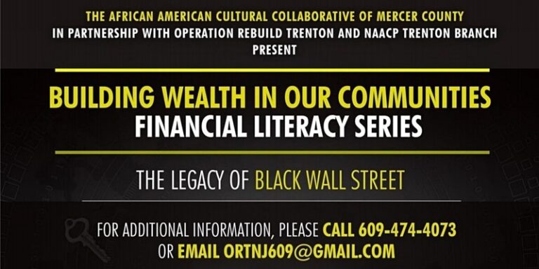 NJ State Museum to Host Building Wealth in Our Community Financial Literacy Workshop
