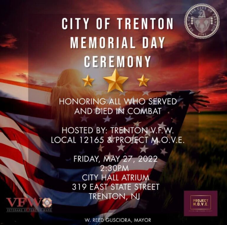 City of Trenton Memorial Day Ceremony Happening this Afternoon