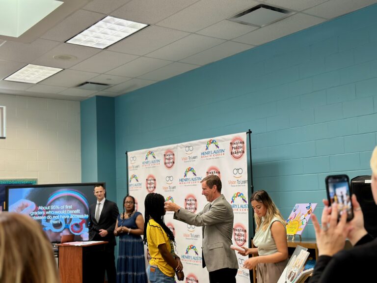 HJAHC and Vision to Learn Gift Glasses to Trenton Youth